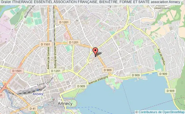 plan association Itinerance Essentiel Association FranÇaise, Bien-Être, Forme Et SantÉ Annecy