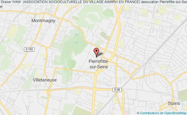plan association Iyaw  (association Socioculturelle Du Village Awarvi En France) Pierrefitte-sur-Seine