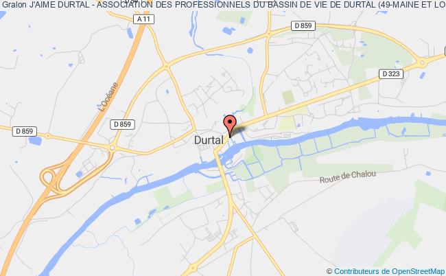 plan association J'aime Durtal - Association Des Professionnels Du Bassin De Vie De Durtal (49-maine Et Loire) Durtal