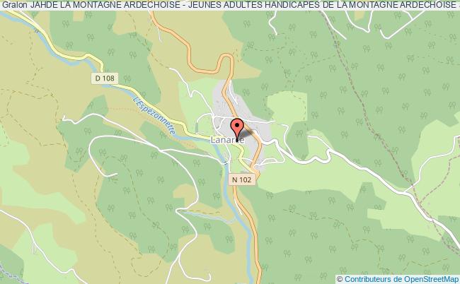 plan association Jahde La Montagne Ardechoise - Jeunes Adultes Handicapes De La Montagne Ardechoise Lanarce