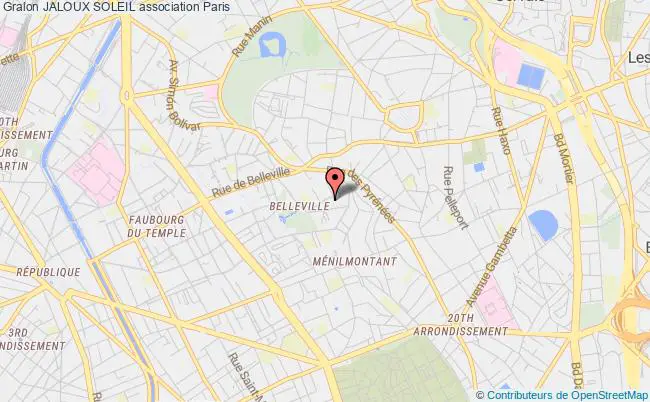 plan association Jaloux Soleil PARIS