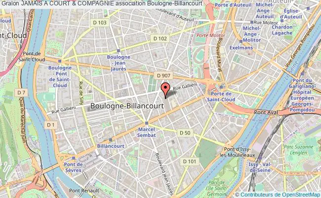 plan association Jamais A Court & Compagnie Boulogne-Billancourt