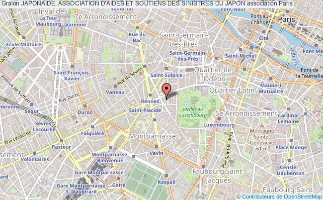 plan association Japonaide, Association D'aides Et Soutiens Des Sinistres Du Japon Paris