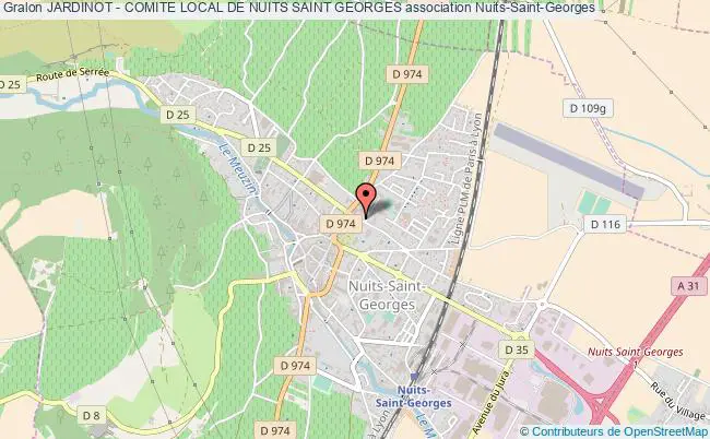 plan association Jardinot - Comite Local De Nuits Saint Georges Nuits-Saint-Georges