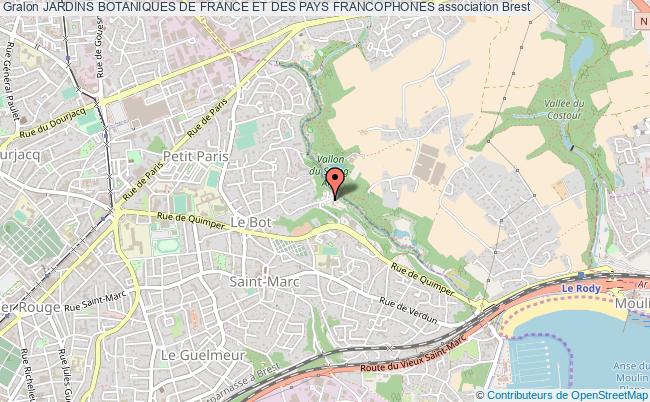plan association Jardins Botaniques De France Et Des Pays Francophones Brest