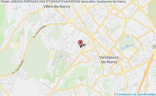 plan association Jardins Partages Des Etudiants Nanceiens Vandoeuvre-lès-Nancy
