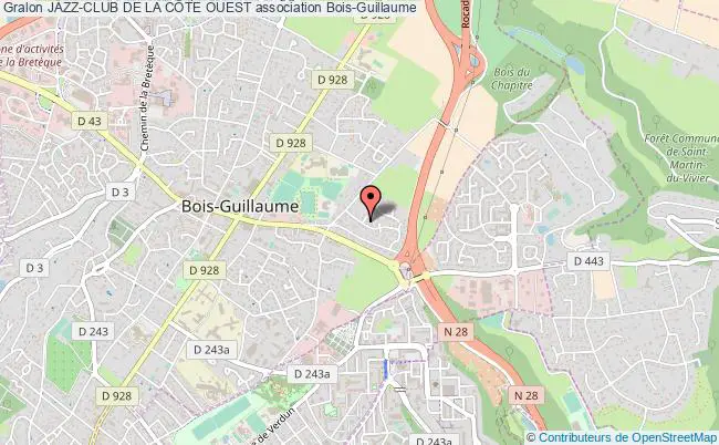 plan association Jazz-club De La CÔte Ouest Bois-Guillaume