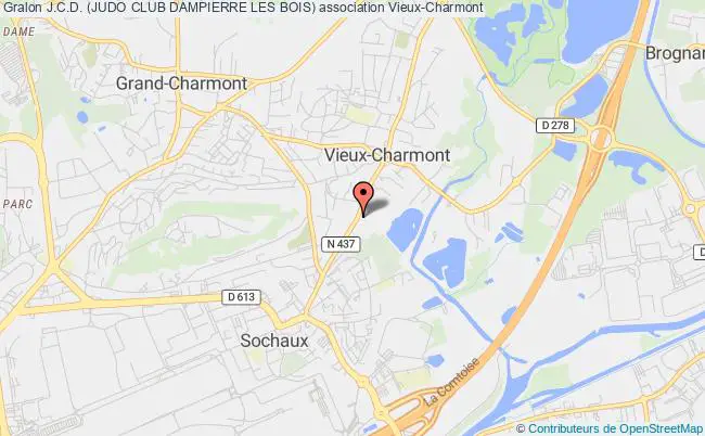 plan association J.c.d. (judo Club Dampierre Les Bois) Vieux-Charmont