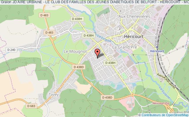plan association Jd Aire Urbaine - Le Club Des Familles Des Jeunes Diabetiques De Belfort - Hericourt - Montbeliard Héricourt