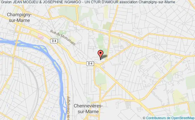plan association Jean Modjeu & JosÉphine Ngamgo - Un C?ur D'amour Champigny-sur-Marne