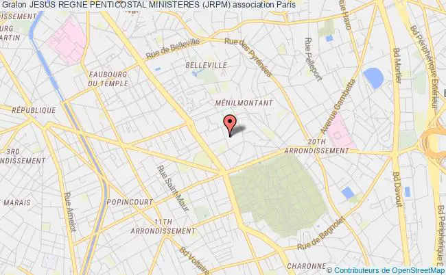 plan association Jesus Regne Penticostal Ministeres (jrpm) Paris