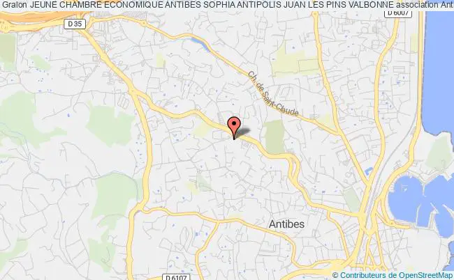 plan association Jeune Chambre Economique Antibes Sophia Antipolis Juan Les Pins Valbonne Antibes