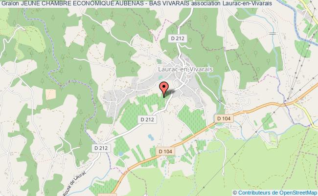 plan association Jeune Chambre Economique Aubenas - Bas Vivarais Laurac-en-Vivarais