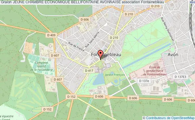 plan association Jeune Chambre Economique Bellifontaine Avonnaise Fontainebleau