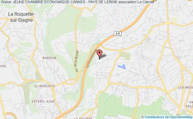 plan association Jeune Chambre Economique Cannes - Pays De Lerins Cannet