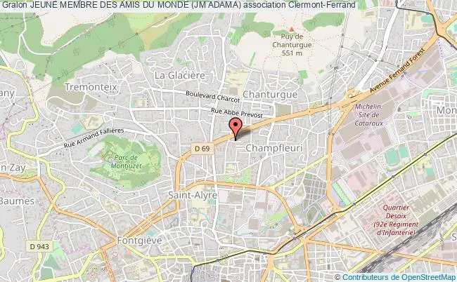 plan association Jeune Membre Des Amis Du Monde (jm Adama) Clermont-Ferrand