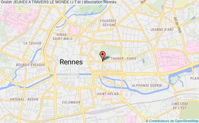 plan association Jeunes A Travers Le Monde (j.t.m.) Rennes