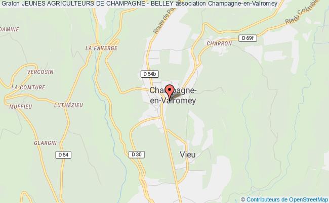 plan association Jeunes Agriculteurs De Champagne - Belley Champagne-en-Valromey