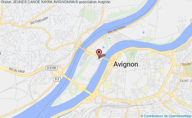 plan association Jeunes Canoe Kayak Avignonnais Avignon