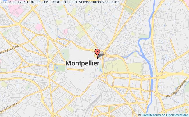 plan association Jeunes Europeens - Montpellier 34 Montpellier