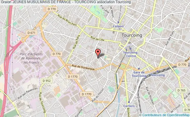 plan association Jeunes Musulmans De France - Tourcoing Tourcoing
