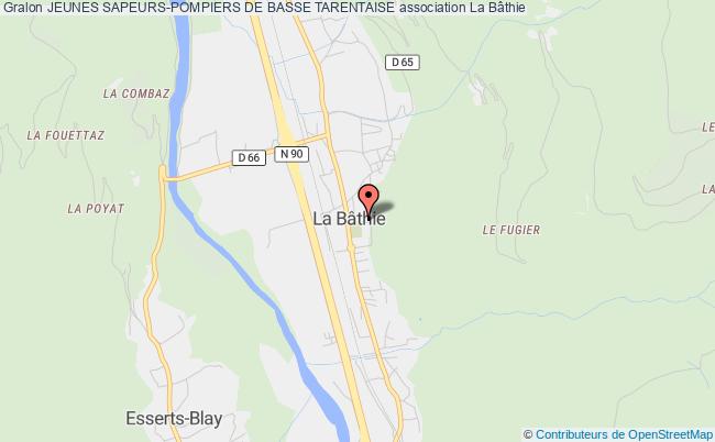 plan association Jeunes Sapeurs-pompiers De Basse Tarentaise Bâthie