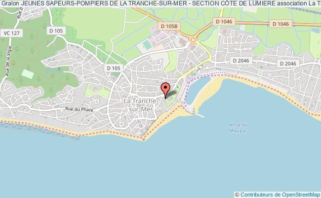 plan association Jeunes Sapeurs-pompiers De La Tranche-sur-mer - Section CÔte De Lumiere La    Tranche-sur-Mer