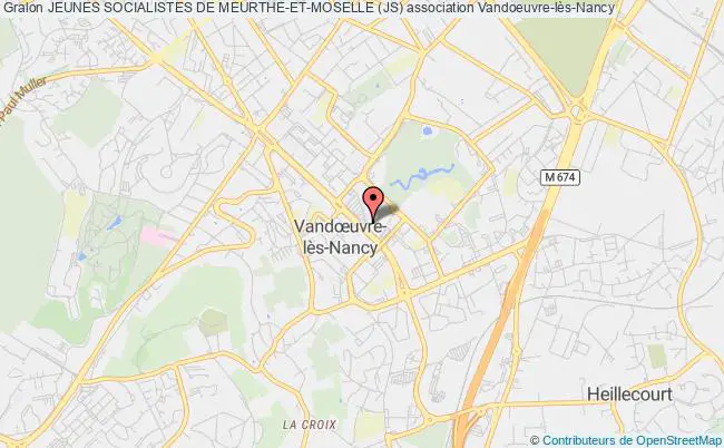plan association Jeunes Socialistes De Meurthe-et-moselle (js) Vandoeuvre-lès-Nancy
