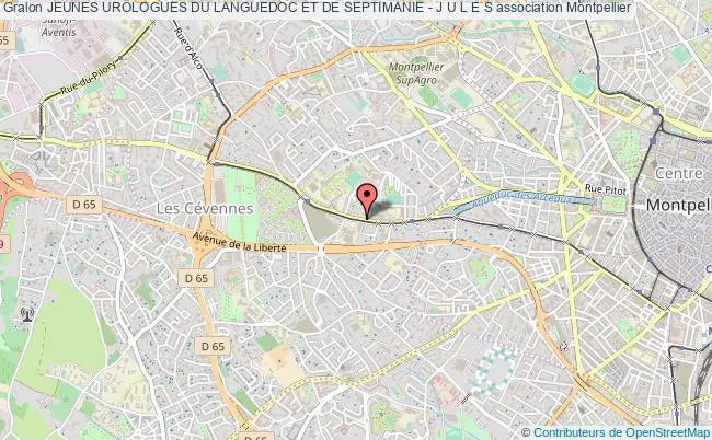plan association Jeunes Urologues Du Languedoc Et De Septimanie - J U L E S Montpellier