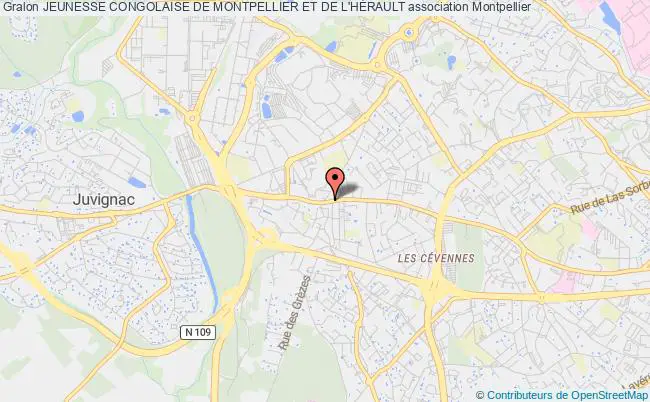 plan association Jeunesse Congolaise De Montpellier Et De L'hÉrault Montpellier