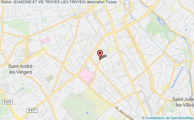 plan association Jeunesse Et Vie Troyes (jev Troyes) Troyes