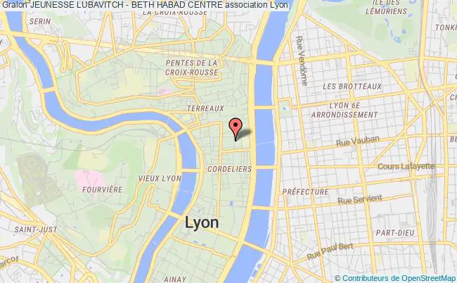 plan association Jeunesse Lubavitch - Beth Habad Centre Lyon