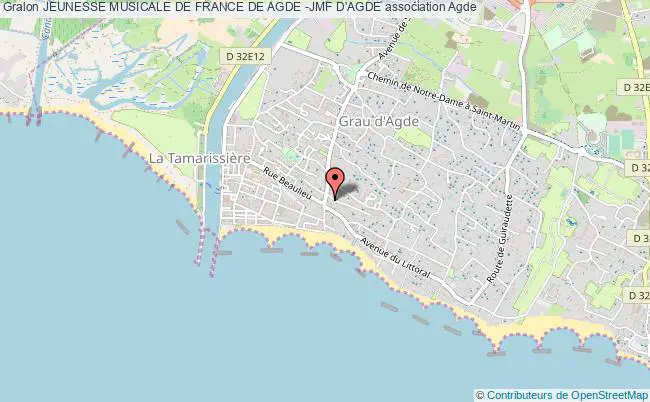 plan association Jeunesse Musicale De France De Agde -jmf D'agde Agde