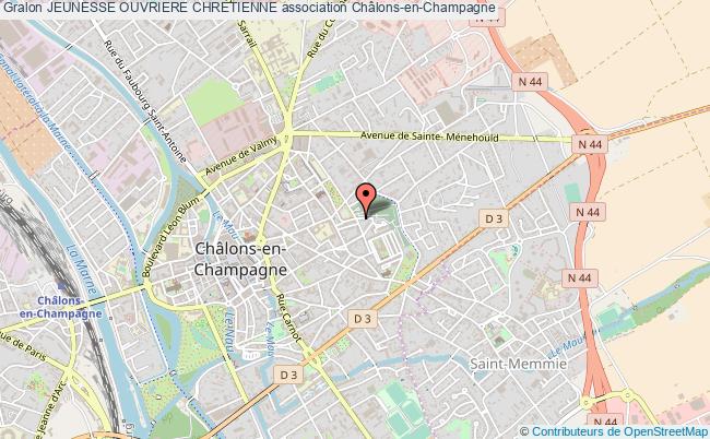 plan association Jeunesse Ouvriere Chretienne Châlons-en-Champagne
