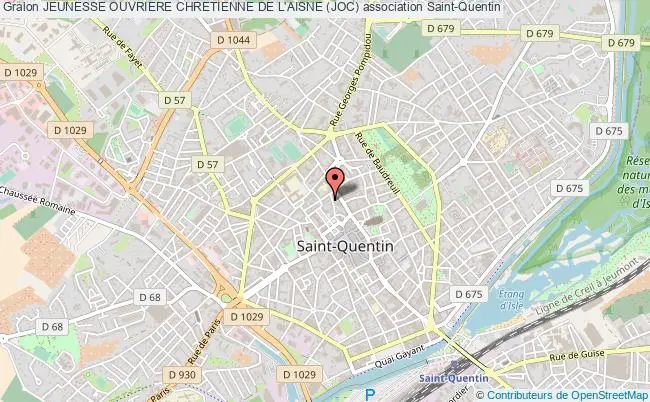 plan association Jeunesse Ouvriere Chretienne De L'aisne (joc) Saint-Quentin