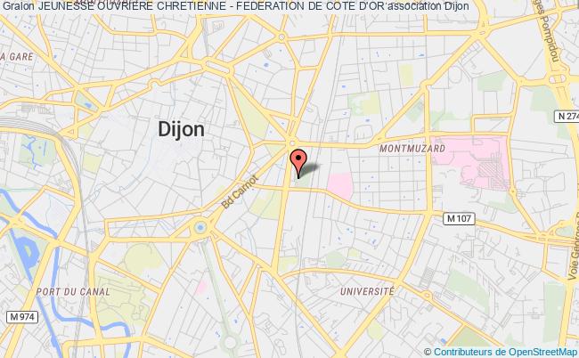 plan association Jeunesse Ouvriere Chretienne - Federation De Cote D'or Dijon