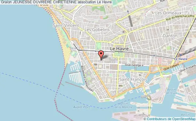 plan association Jeunesse Ouvriere Chretienne Le Havre
