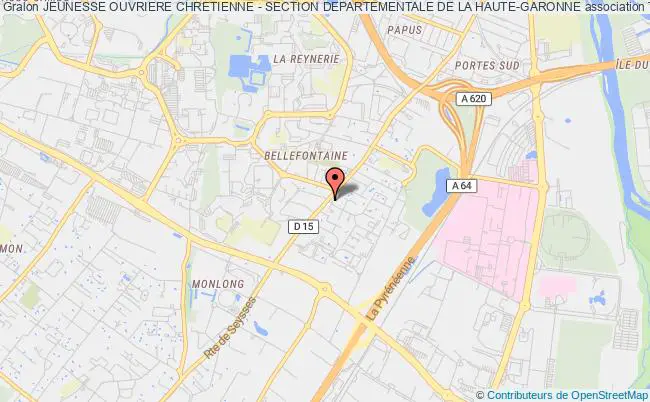 plan association Jeunesse Ouvriere Chretienne - Section Departementale De La Haute-garonne Toulouse