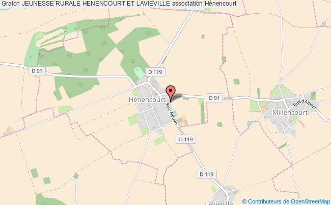 plan association Jeunesse Rurale Henencourt Et Lavieville Hénencourt