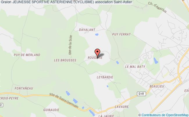 plan association Jeunesse Sportive Asterienne (cyclisme) Saint-Astier