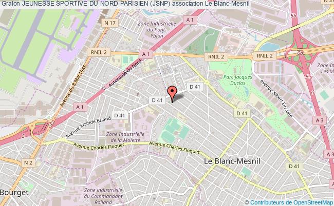 plan association Jeunesse Sportive Du Nord Parisien (jsnp) Le Blanc-Mesnil