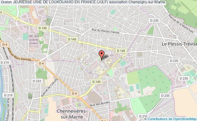 plan association Jeunesse Unie De Loukouahio En France (julf) Champigny-sur-Marne