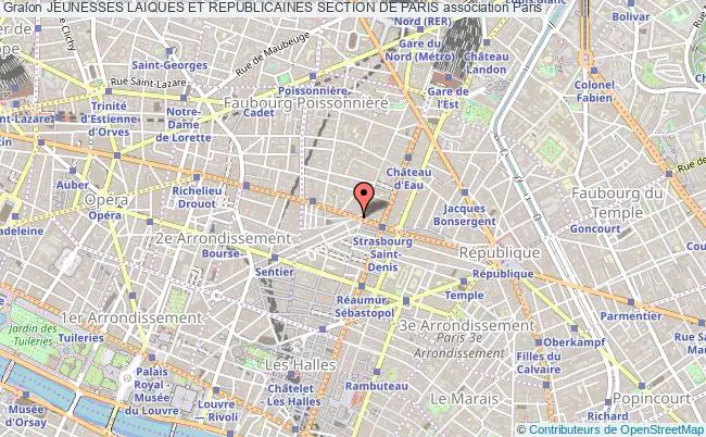 plan association Jeunesses Laiques Et Republicaines Section De Paris Paris