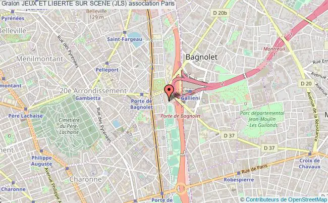 plan association Jeux Et Liberte Sur Scene (jls) Paris