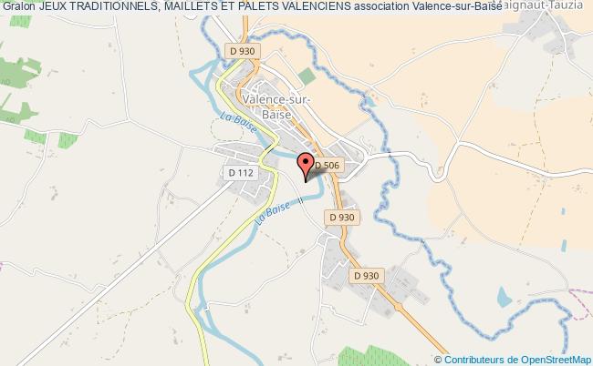 plan association Jeux Traditionnels, Maillets Et Palets Valenciens Valence-sur-Baïse