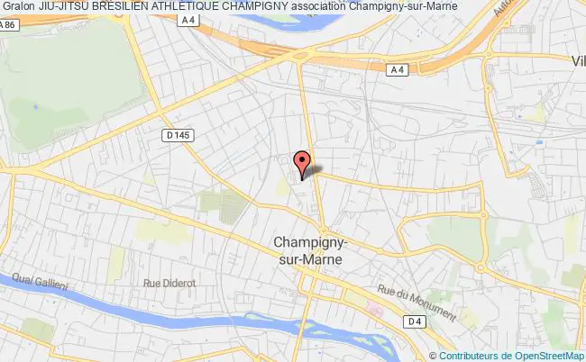 plan association Jiu-jitsu BrÉsilien AthlÉtique Champigny Champigny-sur-Marne