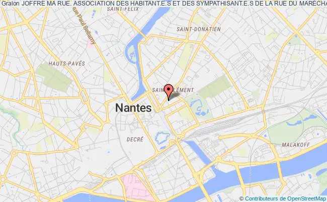 plan association Joffre Ma Rue. Association Des Habitant.e.s Et Des Sympathisant.e.s De La Rue Du MarÉchal Joffre De Nantes Nantes