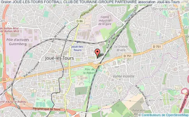 plan association JouÉ-lÈs-tours Football Club De Touraine-groupe Partenaire Joué-lès-Tours