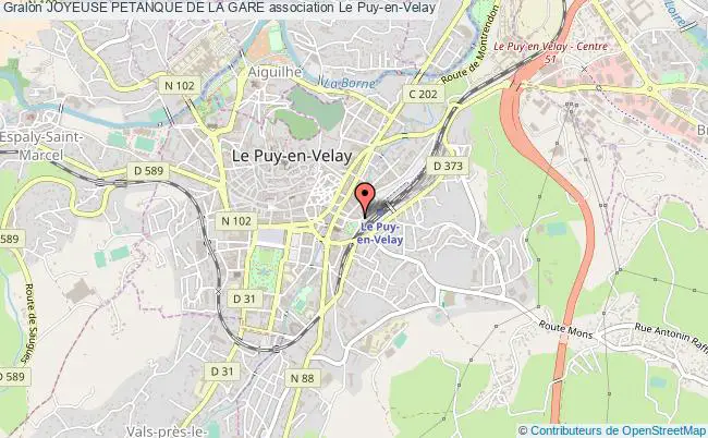 plan association Joyeuse Petanque De La Gare Le    Puy-en-Velay