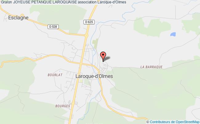 plan association Joyeuse Petanque Laroquaise Laroque-d'Olmes